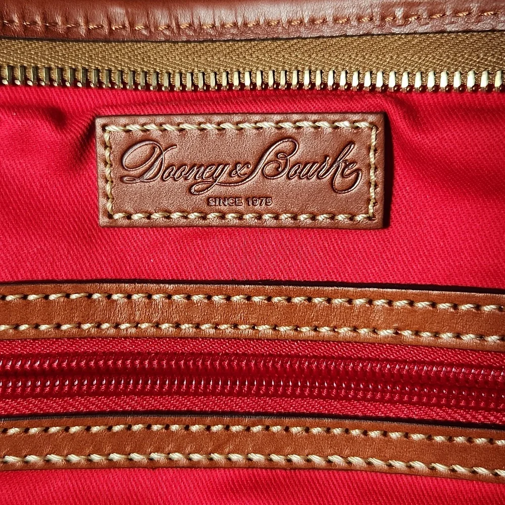 NEW! Dooney & Bourke K2097873 Ivory and Tan Leather Large Tote - Picture 10 of 15